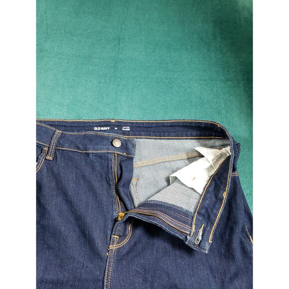 Old Navy Jeans Size 16 Womens Blue Stretch Denim Pants High Rise Ladies Flared - Picture 5 of 12